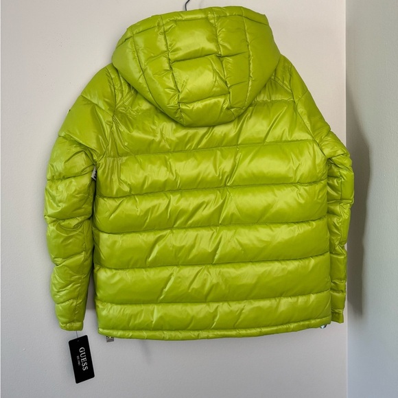 GUESS Women's High-Shine Hooded Puffer Coat Size M
 (new with tag) - Picture 10 of 15